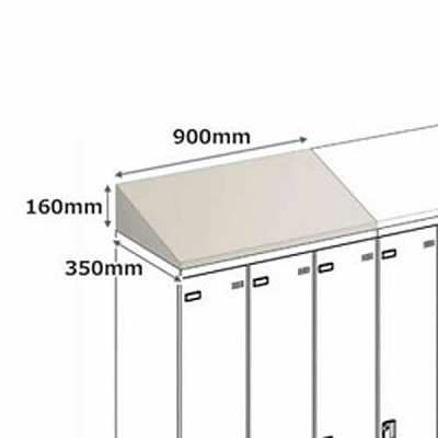 ロッカールーフ 幅900×奥行350mm ニューグレー