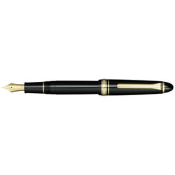 セーラー 111219420 プロフィットスタンダード万年筆 BK M 14金、24金メッキ仕上げ、中型 中字