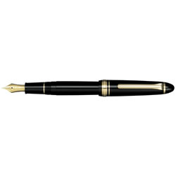 セーラー 111521120 プロフィットスタンダード21万年筆 BK EF 21金、24金メッキ仕上げ、中型 極細