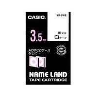CASIO XR-3WE NAME LANDスタンダードテープ 3.5mm 白(黒文字) (117-3123)