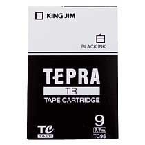 KINGJIM TC9S テプラ TRテープカートリッジ 白ラベル (017-0109) 9mm (黒文字)