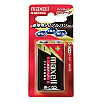 MAXELL 6LF22(T) 1B アルカリ乾電池ダイナミックボルテージ 角型9V1個 （266-6181）