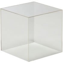 クルーズ AB-200 アクリルボックス5面体 クリア 20cm角 (616-6793)