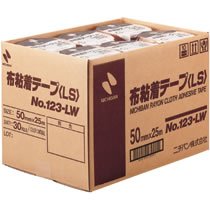 ニチバン 123LW-50 布粘着テープ 50mm×25m 30巻入 （013-4958）