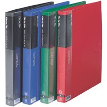ビュートン RCB-A4-30DG リングクリヤーブック A4タテ 30ポケット 30穴 45枚収容 (018-4311) ダー