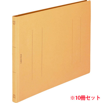 ライオン A-507KB4E フラットファイル【環境】 樹脂押え具 B4ヨコ 150枚収容 黄 (713-5309) 1セット=