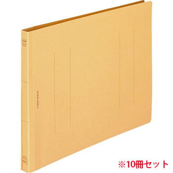 ライオン A-517KA4E フラットファイル【環境】 樹脂押え具 A4ヨコ 150枚収容 黄 （918-8297） 1セット＝