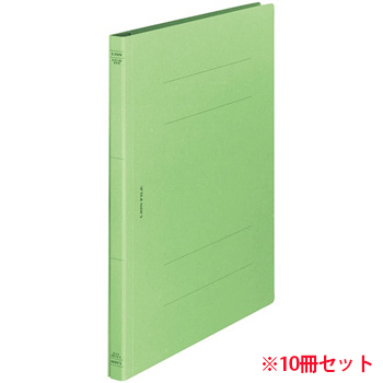 ライオン A-519KA4S フラットファイル【環境】 樹脂押え具 A4タテ 150枚収容 緑 （916-8350） 1セット＝