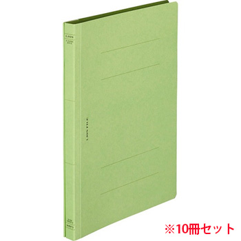 ライオン A-529KB5S フラットファイル【環境】 樹脂押え具 B5タテ 150枚収容 緑 （713-5637） 1セット＝