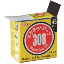 クルーズ M-6 マグネットテープ308 30×20mm (218-1783) 1巻=45片入