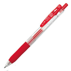 ゼブラ JJ15-R ノック式ジェルボールペン サラサクリップ 0.5mm 赤 （210-7042）