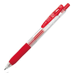 ゼブラ JJ15-R ノック式ジェルボールペン サラサクリップ 0.5mm 赤 (210-7042)