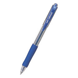 三菱鉛筆 SN10005.33 ノック式油性ボールペン VERY楽ノック 極細 0.5mm 青 （116-1137）