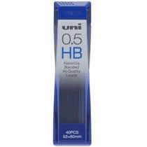 三菱鉛筆 U05202NDHB ユニ シャープ替芯 ナノダイヤ 0.5mm HB (418-9770) 1個=40本入