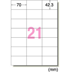 エーワン 28363 レーザープリンタラベル A4判21面