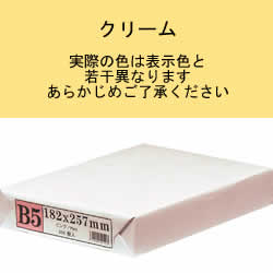 APP カラーPPC用紙 B5 クリーム