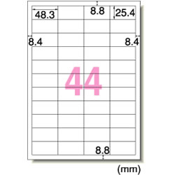 エーワン 28648 レーザープリンタラベル A4判 44面 