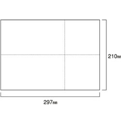 トッパン EIAJ-02 標準納品書 A4 カット紙 ミシン目入4分割
