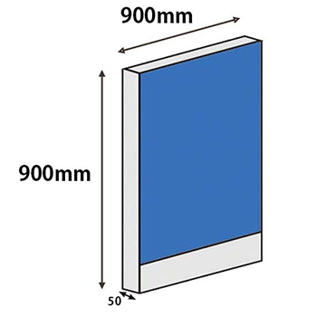 パーテーションLPX 高さ900 幅900 ブルー