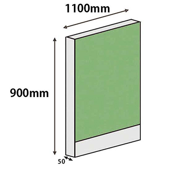パーテーションLPX 高さ900 幅1100 ライム