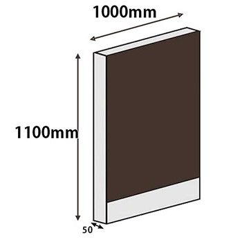 パーテーションLPX 高さ1100 幅1000 ブラウン