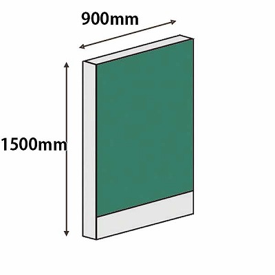 パーテーションLPX 高さ1500 幅900 グリーン