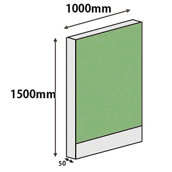 パーテーションLPX 高さ1500 幅1000 ライム