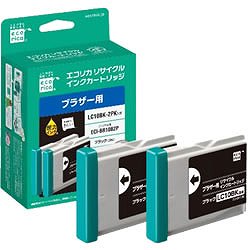 エコリカ ECI-BR10B2P リサイクルインク ブラック 2個パック