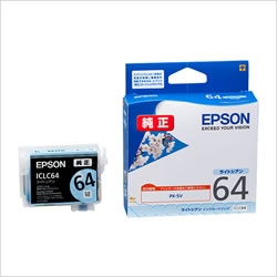 EPSON ICLC64 インクカートリッジ ライトシアン 純正