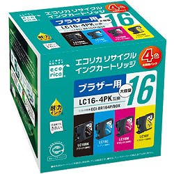 エコリカ ECI-BR164P/BOX リサイクルインク 4色セット