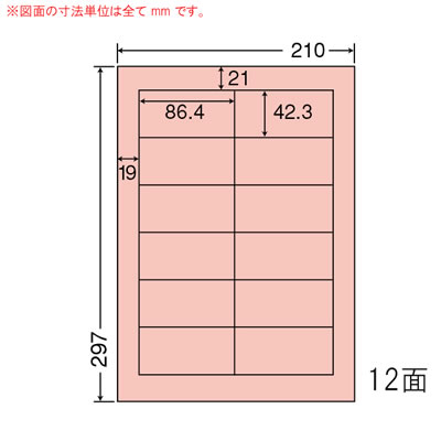 ナナ CL-11R レッド マルチタイプラベル カラーライプ(12面)