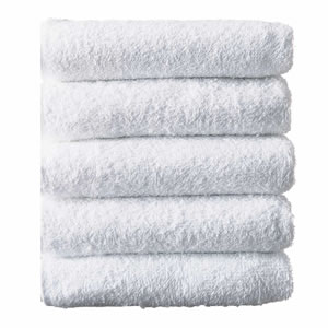 528404 フェイスタオル ホワイト 5枚パック 汎用品
