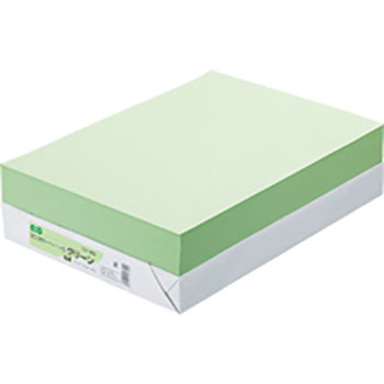 AEC-GRB4B αエコカラーペーパーII グリーン B4 500枚 汎用品 (125-1432) 1冊=500枚 64g