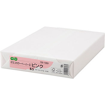 AEC-PIB5B αエコカラーペーパーII ピンク B5 500枚 汎用品 (125-1203) 1冊=500枚 64g