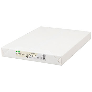 AEC-LCA3B αエコカラーペーパーII ライトクリーム A3 500枚 汎用品 (125-1296) 1冊=500枚 64