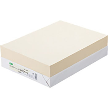 AEC-LCB4B αエコカラーペーパーII ライトクリーム B4 500枚 汎用品 (125-1319) 1冊=500枚 64