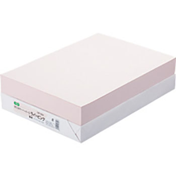 AEC-LPB4B αエコカラーペーパーII ライトピンク B4 500枚 汎用品 (125-1234) 1冊=500枚 64g