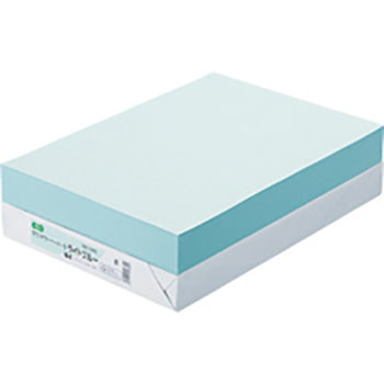 AEC-LBB4B αエコカラーペーパーII ライトブルー B4 500枚 汎用品 (125-1395) 1冊=500枚 64g