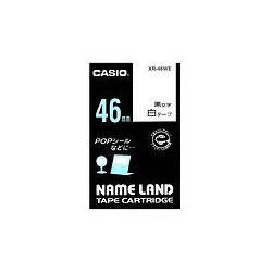 CASIO XR-46WE NAME LANDスタンダードテープ 46mm 白(黒文字)