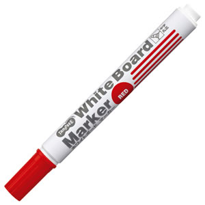 TS-WBMBG-R ホワイトボードマーカー 赤 中字・丸芯 汎用品