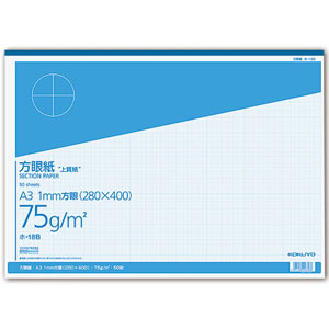 コクヨ ホ-18B 上質方眼紙A3　1ミリ方眼　50枚