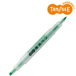 TANOSEE TS-WKT11-G キャップが外しやすい蛍光ペン ツイン 緑 5本セット