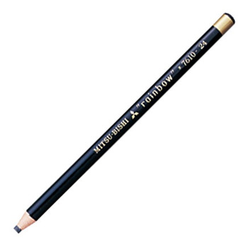 三菱鉛筆 K7610.24 水性ダーマトグラフ色鉛筆 くろ