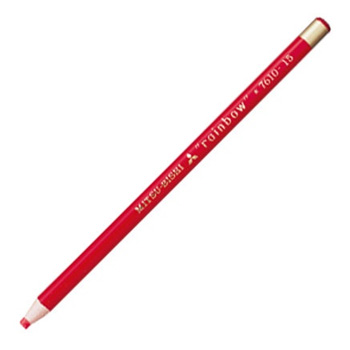 三菱鉛筆 K7610.15 水性ダーマトグラフ色鉛筆 あか