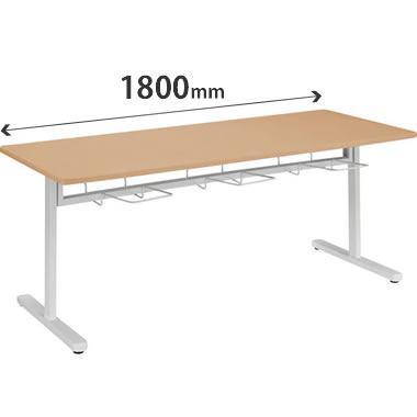 食堂用テーブル 6人掛け 幅1800×奥行750mm ナチュラル