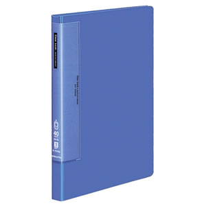 コクヨ ラ-T570B クリヤーブック(ウェーブカットポケット・固定式) A4タテ 40ポケット 青