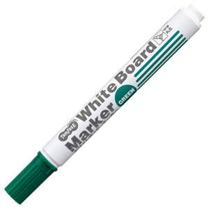 TS-WBMBG-G ホワイトボードマーカー 中字丸芯 緑 汎用品