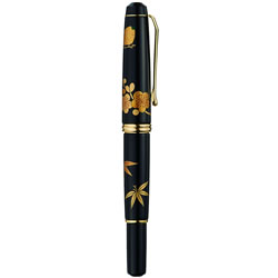 くれ竹万年毛筆 DYA140-52 夢銀河 山中塗蒔絵 瑞祥松竹梅