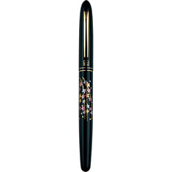 くれ竹手紙ペン ER186-610 蒔絵物語 枝垂桜 黒