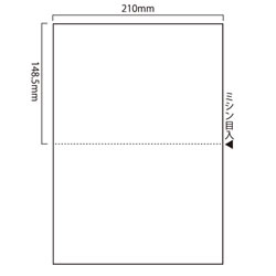 汎用マルチプリンタ帳票 SW-W20 白紙 A4 2分割